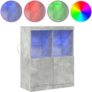 vidaXL - Dressoirx37x100 - cm - bewerkt - hout - betongrijs