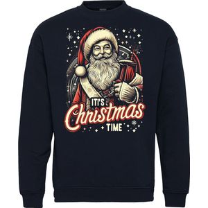 Kersttrui It's Christmas Time | Foute Kersttrui Dames Heren | Kerstcadeau | Kerstpakket | Navy | maat M