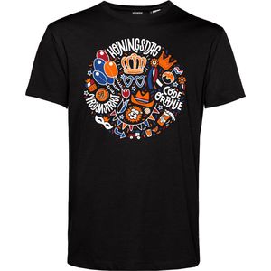 T-shirt Koningsdag Bol | EK 2024 Holland |Oranje Shirt| Koningsdag kleding | Zwart | maat 5XL