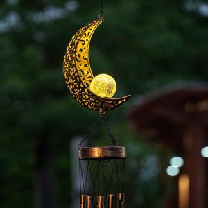 Solar Powered LED Windchime Outdoor Garden Solar Metal Wind Chime Light Waterproof Hanging Mobile Lamp Windbell Light voor Patio Deck Gazons Yard Home Party Festival Decoration
