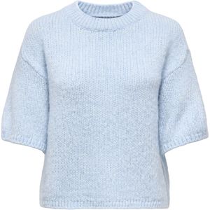 Jacqueline de Yong Trui Jdylinea Pullover O-neck Knt 15367237 Cashmere Blue Dames Maat - XL