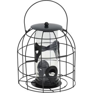 3x Tuinvogels hangende voeder silo/kooi 18 cm - Voor mussen/mezen kleine vogeltjes - Winter vogelvoer huisjes