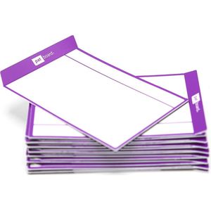 Set van 16 kaarten PAARS | Herschrijfbare whiteboard magneten voor scrum, kanban en agile | Richt uw magneetbord naar wens in! | Maak je eigen planning | Herbruikbaar