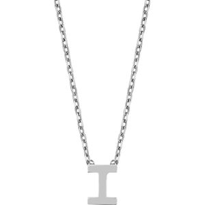 Cadeau voor haar New Bling 9NB 907I Zilveren Ketting Dames - letterhanger - I - Initiaal sieraad - Zilverkleurig