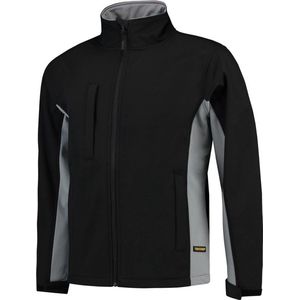 Tricorp Soft Shell Jack Bi-Color - Workwear - 402002 - Zwart / Grijs - maat XS