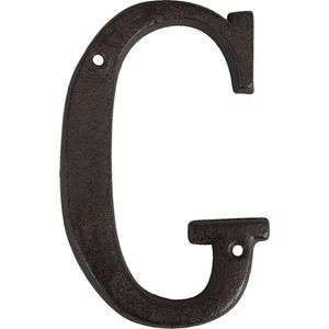 Clayre & Eef IJzeren Letter G 13 cm Bruin Ijzer Decoratie Letters