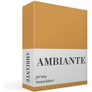 Ambiante jersey hoeslaken - Lits-jumeaux - Ochre