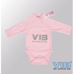 VIB® - Rompertje Luxe Katoen - Very Important Baby (Roze) - Babykleertjes - Baby cadeau