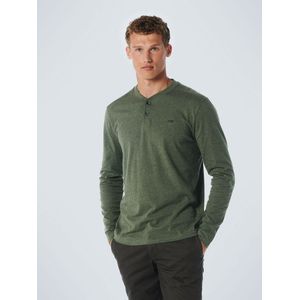 No Excess Mannen T-Shirt Met Lange Mouwen Donker Groen XL