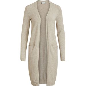 Vila Vest Viril Long Knit Cardigan-noos 14042770 Natural Melange Dames