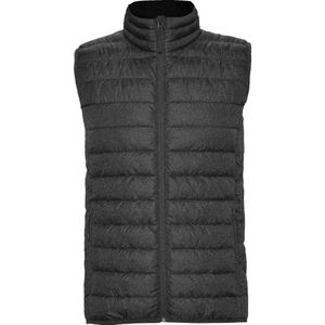 Heather Zwarte gewatteerde bodywarmer met polyester dons model Oslo merk Roly maat M