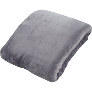 Heerlijk Zacht - Fleece Deken - Plaids - 200x220 cm - 300 gsm - Lavendel Grijs - Deken Fleece - Mooie Kwaliteit