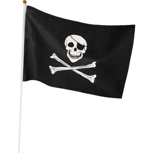 FUNIDELIA Piraten Vlag voor vrouwen en mannen - Zwart