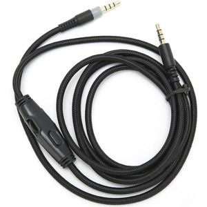 Verlengkabel hoofdtelefoonkabel 35 mm mannelijk naar mannelijk audiokabel met volumeregeling - compatibel met HyperX Cloud - voor HyperX Cloud Alpha hoofdtelefoon .