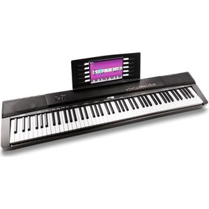 Digitale piano - MAX KB6 keyboard piano met o.a. 88 aanslaggevoelige toetsen, sustainpedaal, mp3 speler en vele andere features
