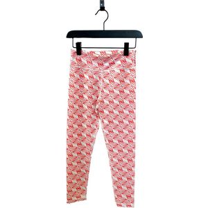 Ducksday - sport legging voor kinderen - sportbroek - dansbroek - Stretch materiaal -unisex - Ondo - Koraalrood -maat 98/104