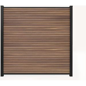 Set Premium Composiet Schutting Rhombus Teak - inclusief tuinpalen