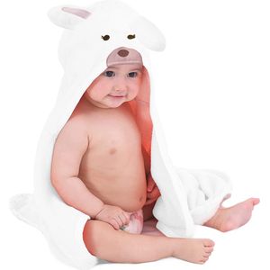 Mooiys Multifunctionele Baby Fleece deken met capuchon – Wikkeldeken – Deken 75x100 cm – Konijn - Roze