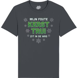 Mijn foute kersttrui zit in de was - Foute Kersttrui Kerstcadeau - Dames / Heren / Unisex Kleding - Grappige Kerst Outfit - T-Shirt - Unisex - Mouse Grijs - Maat 4XL