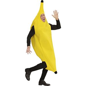 Widmann - Natuur Groente & Fruit Kostuum - Grappige Banaan Volwassen, Kostuum Man - Geel - Small - Carnavalskleding - Verkleedkleding