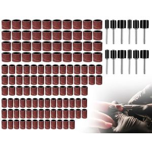 132 stuks schuurhulzen voor slijpopzetstukken met vrije doos slijphuls set accessoires voor Dremel elektrisch gereedschap