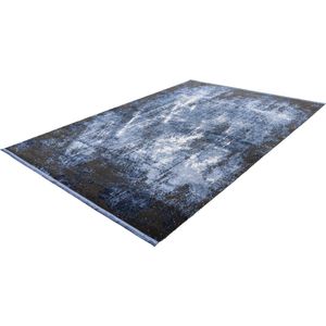 Pierre Cardin Elysee Lalee- Vintage - Super zacht - Shinny - acryl viscose - Vloerkleed – hotel sjiek - design tapijt fraai – modern designer Karpet - 160x230- blauw zwart