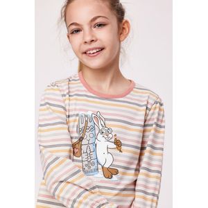 Woody Meisjes-Dames Pyjama multicolor streep - maat 3Y
