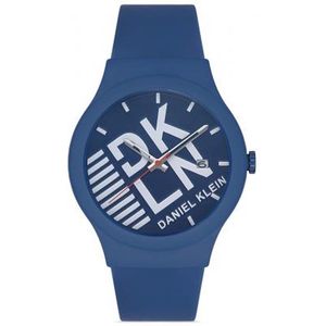 Daniel Klein DK.1.12976-4 - Horloge - Analoog - Mannen - Heren - siliconen band - rond - Blauw - Zwart - Wit