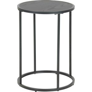 Sohome Ronde Bijzettafel Joannie - Essen en metaal - Ø40cm - Zwart