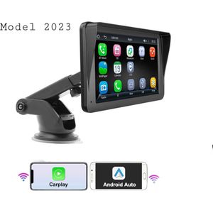 Navigatiesysteem 7 inch - Model 2023 - geschikt voor Apple CarPlay-Android Navigatie - Android Autonavigatie -Draadloos - Bluetooth - Touchscreen - Navigatie- Autonavigatie-