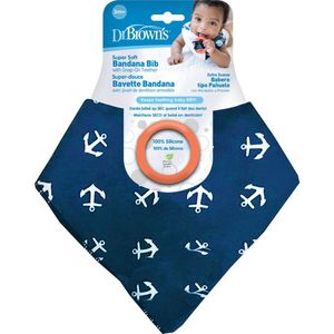 Dr Brown's - Slabetje Met Bijtring - Baby slabbetjes bandana stijl