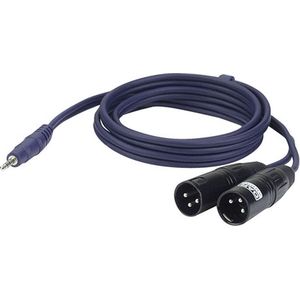 DAP Audio Aux naar XLR Overgangskabel 6m - Mini Jack stereo naar 2x XLR Male - 6m