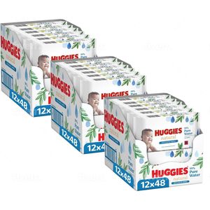 Huggies - Natural - 0% Plastic - Billendoekjes - 1728 babydoekjes - 36 x 48