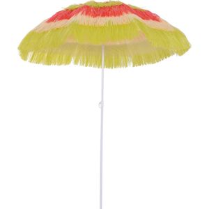 Outsunny Zonnescherm strandscherm party tuinscherm Hawaii-parasol 160 cm 2 kleuren TN-XZCV-GM2R