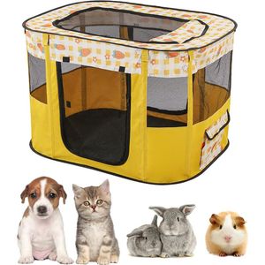 Opvouwbare huisdierbox voor puppy's en katten - Draagbare tent met ademende mesh voor binnen en buiten gebruik
