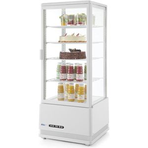 Arktic Koelvitrine Tafelmodel - Professionele Buffetvitrine - Horeca Koelkast Glazen Deur - 98 Liter - Wit