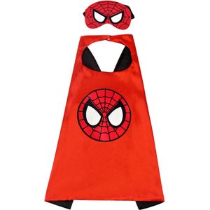 Spiderman verkleedpak - carnavalskleding - Cape - Masker - Spiderman Kostuum - Verkleden