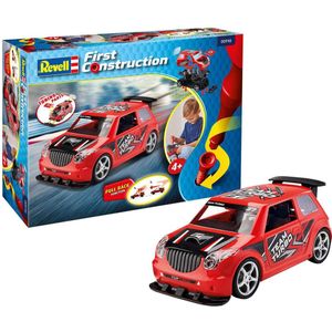 1:20 Revell 00910 Rallye Car with pullback motor - Red - First Construction Plastic Modelbouwpakket