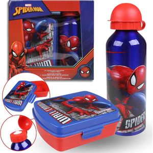 MARVEL SpiderMan Set: 500ml Fles + Lunchbox