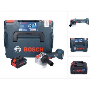 Bosch GWX 18V-7 Professionele accu haakse slijper 18 V 125 mm Brushless X-LOCK + 1x ProCORE oplaadbare accu 5,5 Ah + L-Boxx - zonder oplader