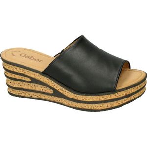 Gabor -Dames - zwart - slippers & muiltjes - maat 38.5