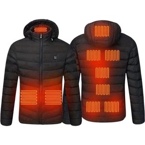 Verwarmde Jas - Heating Jacket - Thermo Jas - Elektrische Kleding - Jas Met Verwarming - 9 Warmtezones - Heren - Maat XL - Zwart