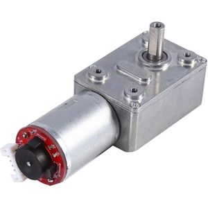 Tandwielmotor DC 12V Hoog Koppel Turbine Turbo Wormwiel Motor Snelheidsreductie Met Encoder Sterke Zelfsluitende 40 Rpm