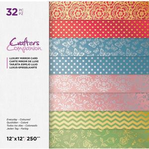 Crafter's Companion - Luxury Mirror Paperpad 30x30 cm - Everyday Coloured