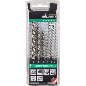 Alpen TM6 Metaalboorset Forte HSS Cobalt 6-stuks