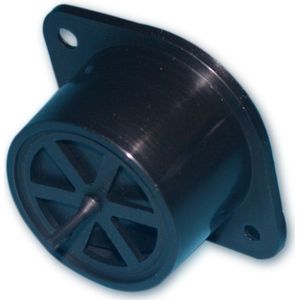 Stekkerbasis met membraan kunststof zwart Ø 35mm