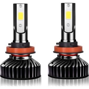 TLVX H8 / H9 / H11 55Watt Mini LED lampen – Canbus – Koplampen – Motor - Headlights - 8000K - Wit licht – Autoverlichting – 12V – 55w halogeen vervanger - Dimlicht – Grootlicht – 28.000 Lumen (2 stuks)