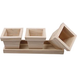 Bloempotten set, afm 27x9x9 cm, 1 set