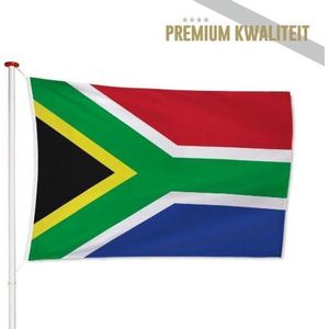 Zuid-Afrikaanse Vlag Zuid-Afrika 100x150cm - Kwaliteitsvlag - Geschikt voor buiten