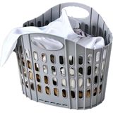 Wasmand Opvouwbaar - Grijs - 70 liter - 50 x 36 x 39 cm - Inklapbare Wasmand - Ruimtebesparende Wasmand - Wassorteerder